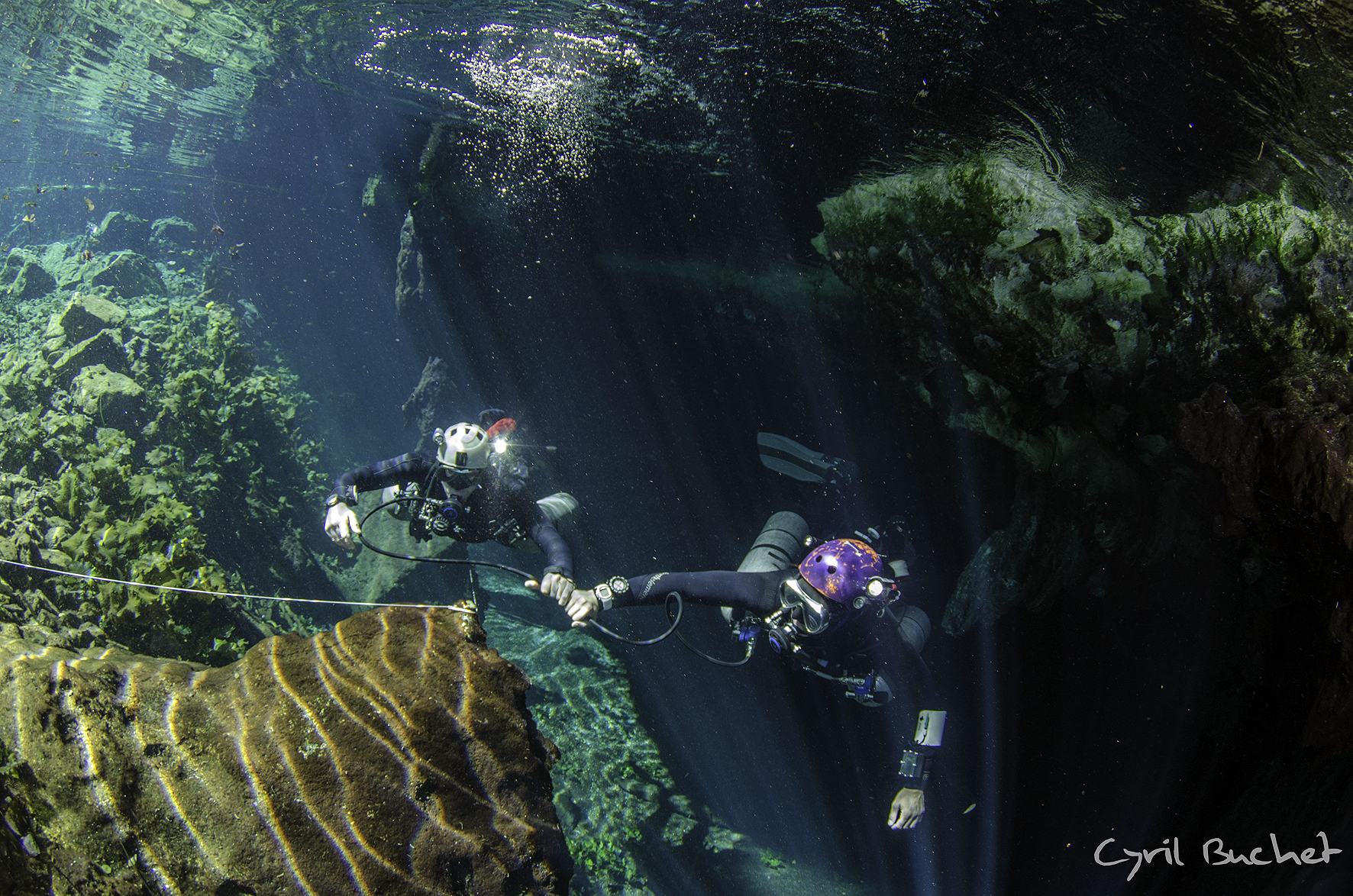 Long Hose Air Share, Side Mount Diving Mexico, Cavern Course Puerto Aventuras, Cavern Course Akumal, Under the Jungle