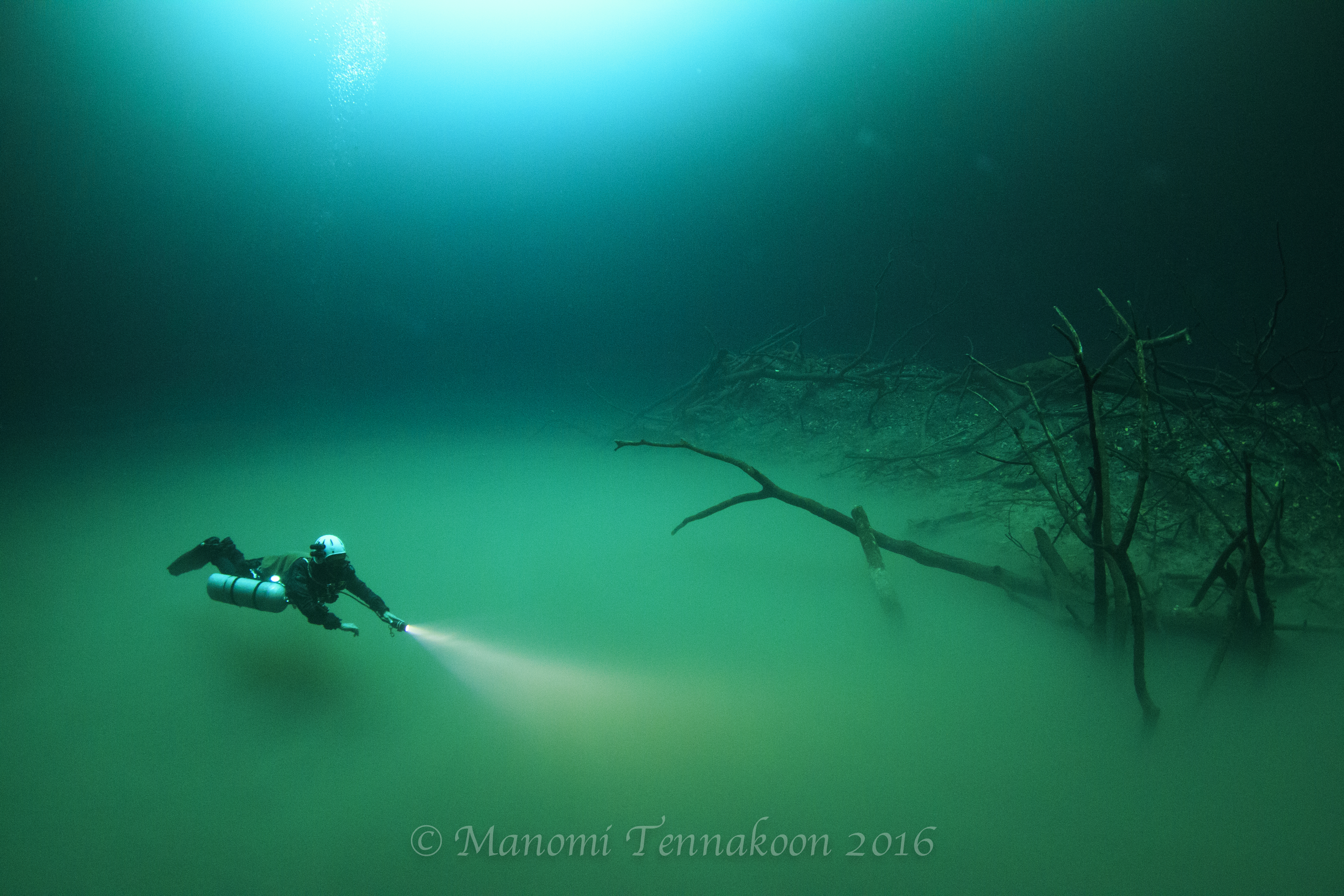 Cenote Angelita, Mexico Angelita, Cavern Diving Cloud, Hydrogen Sulfide Cenote, Tulum Cavern Diving