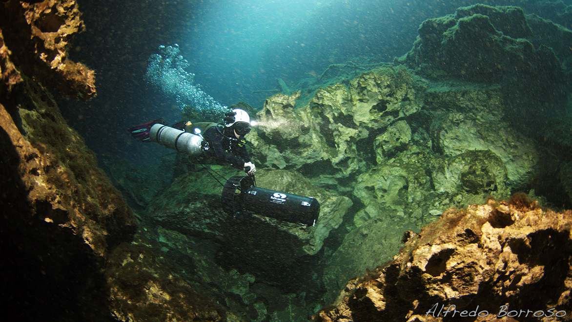 DPV Cave Diving, Cenote Diving Mexico, Cave Diving Mexico, Under the Jungle, Natalie Gibb