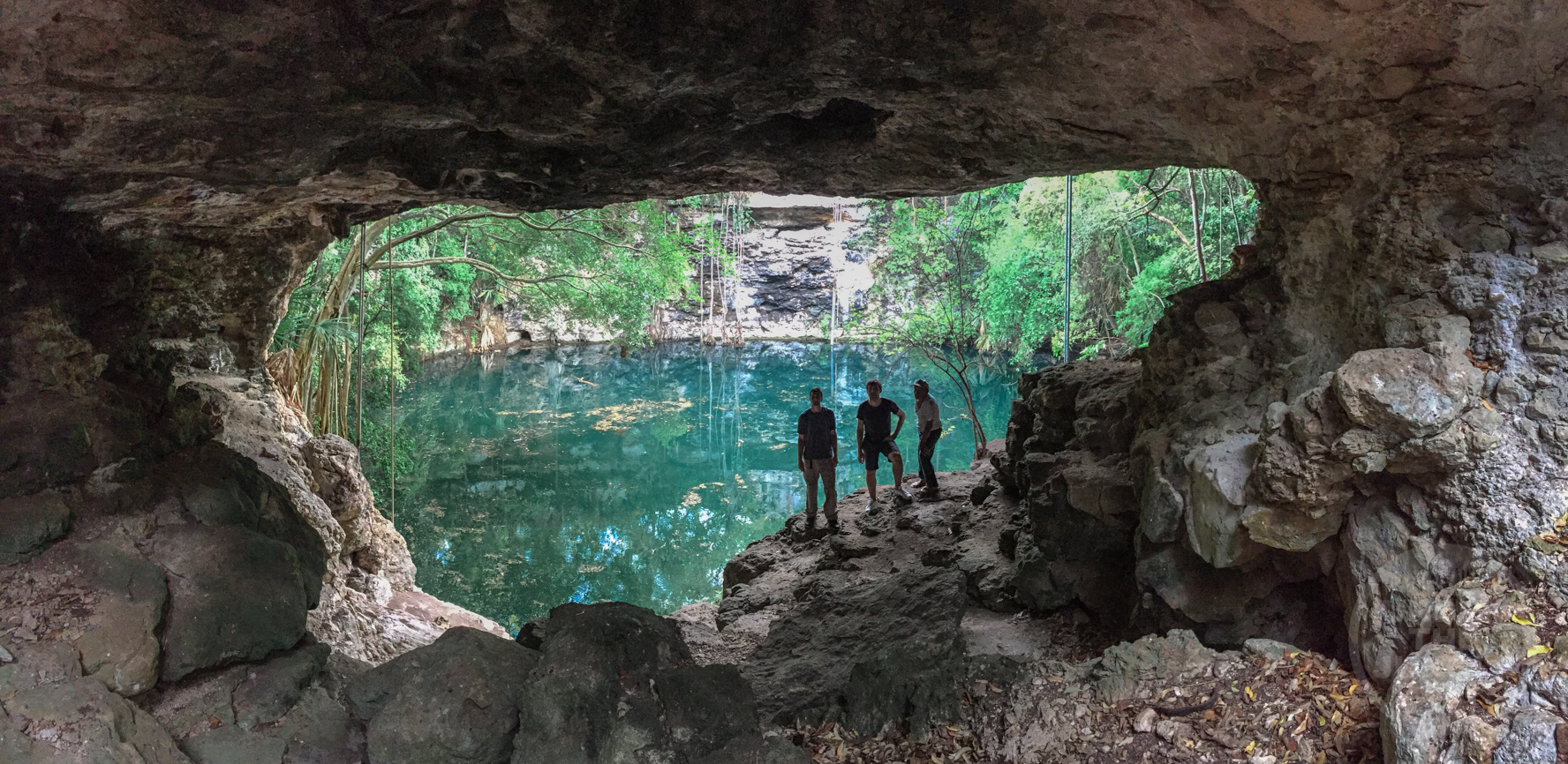 Sinkhole Diving In Yucatan State Under The Jungle